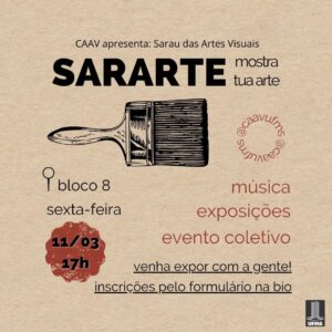 Evento Sararte: Mostra tua ARTE!